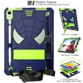 thumbnail image 2 of ELEHOLD Kids Case for iPad 10th Generation 10.9" 2022, Heavy Duty Rugged Cover with Foldable Kickstand Crossbody Shoulder Strap Pencil Holder Shockproof Case for iPad 10.9" Case,Blue+Chartreuse, 2 of 6