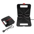 thumbnail image 1 of Sandwich Maker Small 4 Slice Panini Press Grill Non Stick Plate Adjustable Temperature Cool Touch Handle EU Plug 220V, 1 of 5