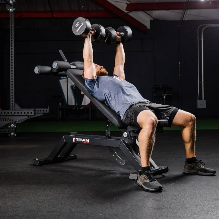 Titan Fitness Adjustable Weightlifting FID Bench 70 Positions for Workout Max Rated 600 LB Walmart