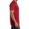 thumbnail image 3 of Hanes Essential-T Men T-Shirt, Short Sleeve Crew Neck, Classic Fit Cotton Tee, Deep Red, 5XL, 3 of 5