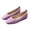 Purple, variant on Women Flat Shoes Casual Shoes Floral Trim Square Toe Daily Walking Shoes Red