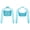 Lake Blue, variant on inlzdz Girls Sparkle Sequins Mock Neck Mesh Long Sleeve Gymnastics Shirt Hip Hop Jazz Dance Crop Top Silver 8