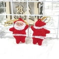 thumbnail image 4 of dianhelloya 6Pcs Christmas Tree Pendant Glitter Powder Flocking Gifts Bright Color Lanyard Scene Layout Adorable Xmas Festival Santa Claus Doll Pendant Party Favor, 4 of 7