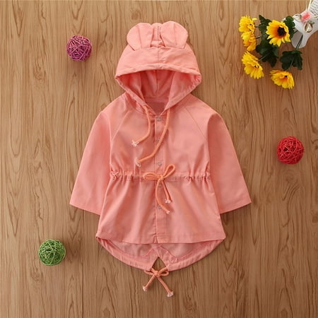 

dmqupv Baby Girls Cartoon Toddler Kids Fashion Jacket Windbreaker Coat Outwear Trench Girls Coat&jacket Kids Jackets Coat Pink 2-3 Years