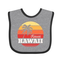 Inktastic Kauai Hawaii Retro Sunset Boys or Girls Baby Bib