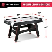 5 ft. Air Hockey Table with Electronic Scorer And Pusher and Puck Set by MD Sports