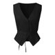 thumbnail image 4 of Chaleco informal de verano para mujer 2025, estilo británico, sin mangas, cuello en V liso, corte holgado, perfecto con leggings o vaqueros, tallas S-XL, para la oficina o fiestas, 4 of 5
