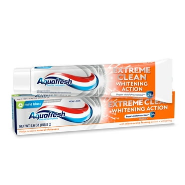 Aquafresh Extreme Clean Whitening Action Fluoride Toothpaste for Cavity Protection, 5.6 oz