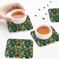 thumbnail image 7 of Pofeuu Cute Tribal Leopards Print Leather Coasters Set of 6, Round Cups Mugs Mat Pad for Home Kitchen Heat Resistant Drink Coasters,Square, 7 of 7