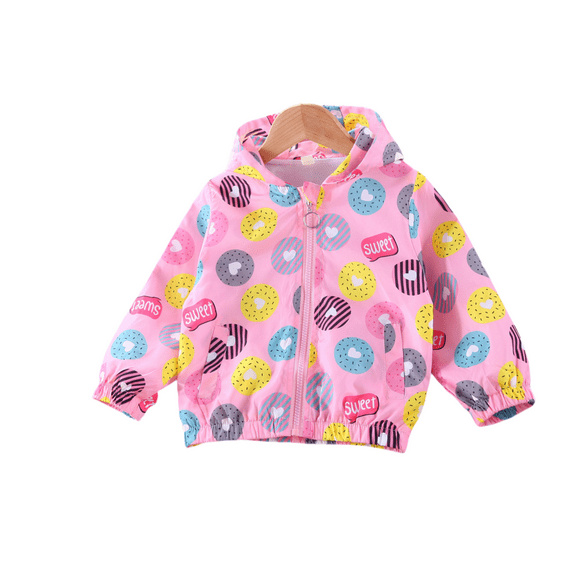 Esaierr Toddler Boys Girls Hooded Spring Fall Outerwear,Kids Cardigan Windproof Hooded Outerwear for Baby Boys Girls 3Y-8Y