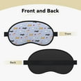 Salouo Dogs Are Running Print Sleep Mask Eye Cover, 1Pack Eye Masks