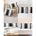 thumbnail image 6 of Black White Satin Pillowcase for Hair and Skin with Zipper, Soft Breathable Cooling Silk Pillow Cases, Gradient Gray Monochrome Minimalist Stripe Throw Pillow Covers King Size 20"x40", 6 of 6