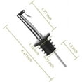thumbnail image 3 of 6 Pcs Stainless Steel Oil Spout Liquor Pourers Bottle Spout Speed Pourer Olive Oil and Vinegar Stopper Spout3 Pcs Flip Top and 3 Pcs Rubber Dust Caps (Silver), 3 of 5
