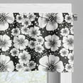 thumbnail image 3 of Ambesonne Vintage Window Valance, Monochrome Apple Blossoms, 54" X 18", Charcoal Grey White, 3 of 5
