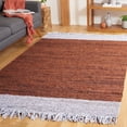 thumbnail image 3 of SAFAVIEH Vintage Leather Horatio Braided Fringe Border Area Rug, Light Grey/Black, 2'3" x 4', 3 of 5