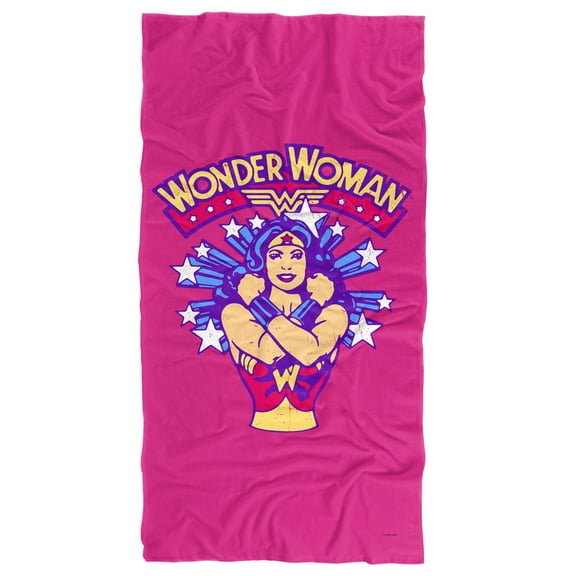 Wonder Woman Beach Towel, 30"x60" Star Crossed Beach Towel