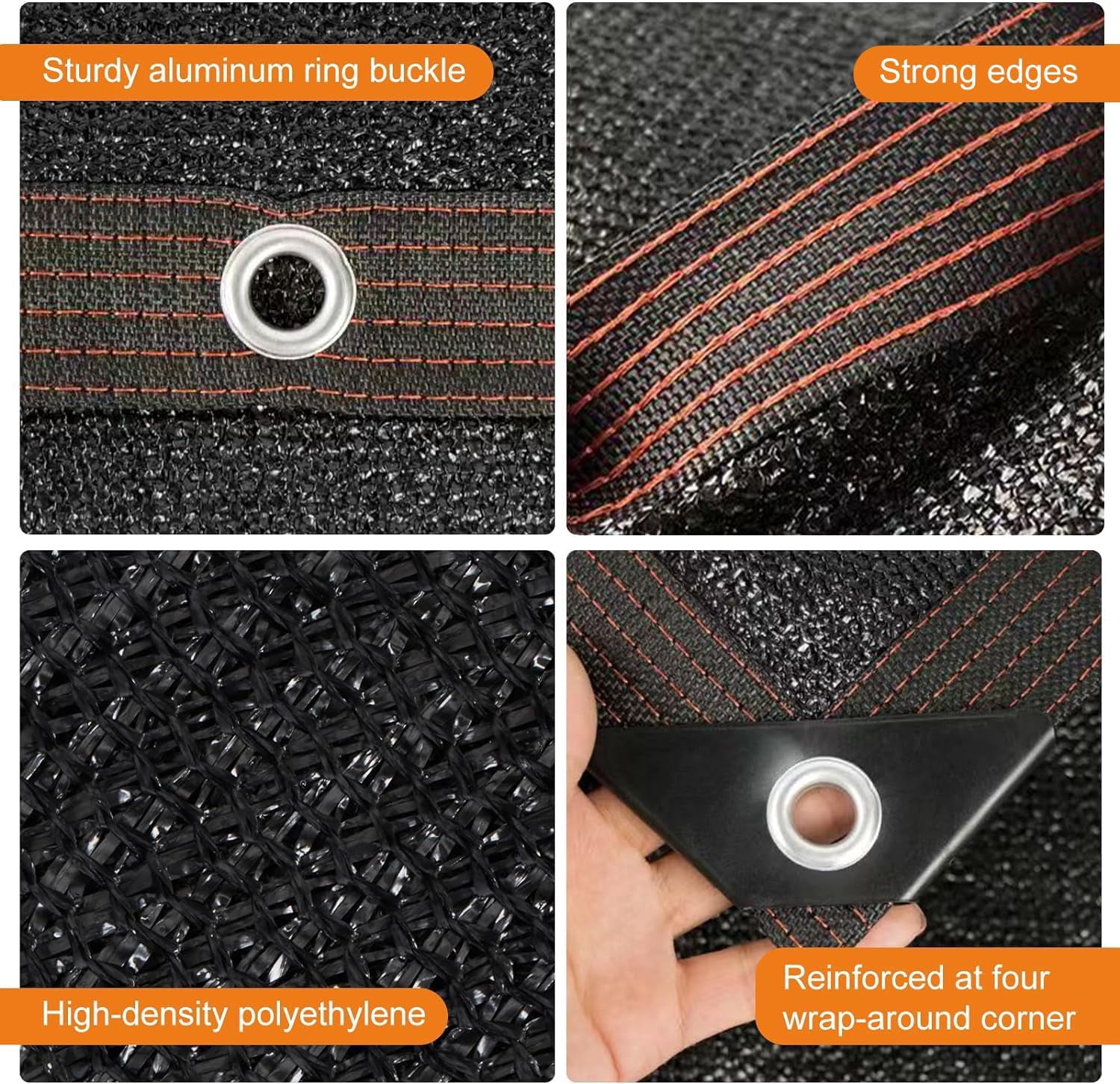 40% Shade Cloth with Grommets, 6.5Ft x 13FtGarden Mesh Shade Tarp Sun Shade Net for Greenhouse, Cover, Patio, Plant, Flower, Chicken, Coop