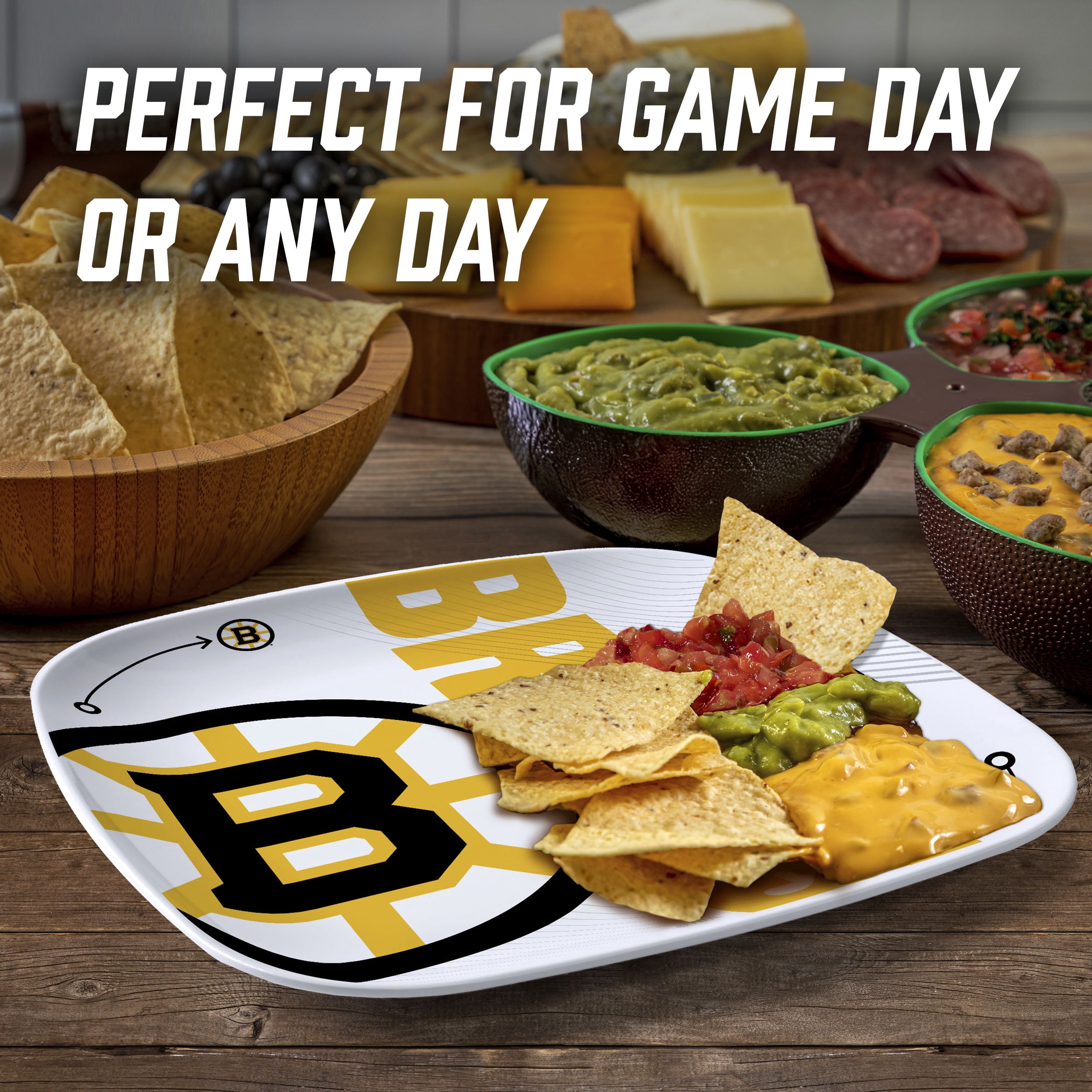 YouTheFan NHL Boston Bruins Large Party Plate