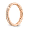 thumbnail image 4 of 14K Rose Gold Ring Band Eternity Diamond Round Polished 1 2 CT Vintage , Size 7, 4 of 4