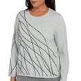 thumbnail image 4 of Alfred Dunner Womens Abstract Cording Sweater, 4 of 4
