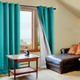 thumbnail image 4 of Deconovo Blackout Curtains Thermal Insulated Drapes with Silver Coated Back for Bedroom 42x72 inch Teal 2 Panels, 4 of 7