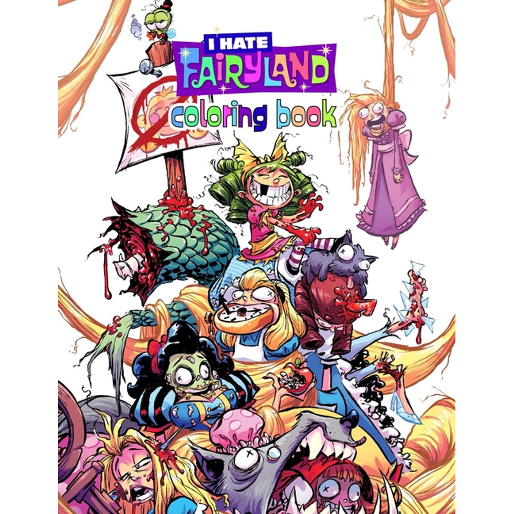I Hate Fairyland Coloring Book Beautiful Simple Designs An Adult 