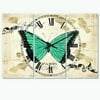Designart 'Blue Farmhouse Butterfly' Farmhouse Wall Clock