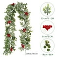 thumbnail image 2 of Festive Christmas Artificial Pine Garland with Red Berries and Rattan Home Decor for Fireplace Mantle Wall Door Wreaths Wedding Stage Holiday Celebrations, 2 of 5