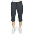 thumbnail image 3 of 33,000ft Women's Capri Golf Pants Casual Quick Dry UPF 50+ Lightweight Stretch Cargo Hiking Pants with Pockets Grey 14, 3 of 6