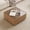 Brown, variant on DRNANLIT 46.8" Mid-Century Modern Rectangular Coffee Table with Glass Top and Hidden Storage Drawers - Stylish Center Table for Living Room, Stable Base for Apartments (Light Walnut)