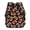 thumbnail image 4 of Fotbe Brown Football On Black Mochila Casual con Estampado para Escuela, Viajes y Actividades al Aire Libre - Duradera, Ligera y Cómoda, 4 of 5