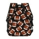 thumbnail image 4 of Disketp Brown Football On Black Mochila Estampada para Hombre y Mujer – Mochila Ligera Clásica con Múltiples Bolsillos para Universidad, Trabajo y Viajes-One Size, 4 of 5