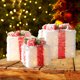 thumbnail image 1 of Paquete de 3 15/20 / 25cm, decoración navideña, exquisitas cajas estampadas para árbol de navidad, patio, hogar, decoración navideña interior y exteri Edelweiss BLESIY Apoyos de la caja del arte del hierro, 1 of 8