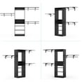 thumbnail image 6 of iSunirm 96 Inch Closet System, Wall Mounted Clothing System with 3 Shelf Towers, Heavy Duty Wardrobe with 5 Shelves, 96''L x 16''W x 75''H, Load 800 LBS, Black, 6 of 10