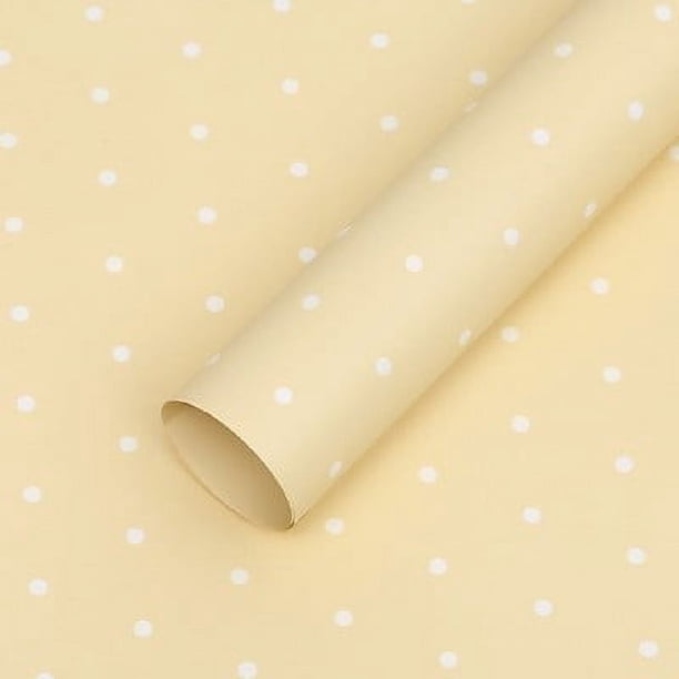 Zhuge Flores, regalos, papel para envolver regalos, flores con pequeños puntos a prueba de agua, papel para envolver regalos (amarillo)