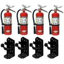 5lb ABC Dry Chemical Fire Extingusher W/Heavy Duty Vehicle Bracket (4) each