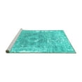 thumbnail image 2 of Ahgly Company Machine Washable Indoor Rectangle Abstract Turquoise Blue Contemporary Area Rugs, 2' x 3', 2 of 4