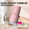 thumbnail image 5 of 20oz Double Wall Stainless Steel Handle Cup Insulated Geometric Pattern Leak Proof Travel Tumbler With Straw Lid, 5 of 5