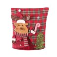 thumbnail image 1 of Christmas Chair Covers Checked Snowman Santa Claus Chair Cover Linen Case Christmas Festival Household Kitchen Restaurant Decoration, 1 of 9