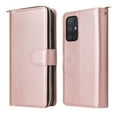 thumbnail image 2 of Samsung Galaxy A52 5G Wallet Case, Dteck ,Folio Flip Leather Cover[Zipper Pocket][Wrist Strap][Kickstand ][Magnetic Closure][9 Card Slots] for Samsung Galaxy A52 5G/4G, Rosegold, 2 of 7