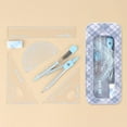 thumbnail image 3 of 8 Pcs Compass Set with Protractor Rulers Pencil for Math Geometry (07434 Blue), 3 of 16