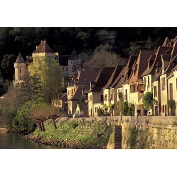 Dordogne River La Roque-Gageac France Canvas Art - David Barnes  DanitaDelimont (36 x 24)
