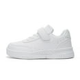 thumbnail image 3 of Xudanell Boys Shoes Leather Solid Color Board Shoes Small White Shoes Small Black Shoes Boys Sneakers White, 3 of 8