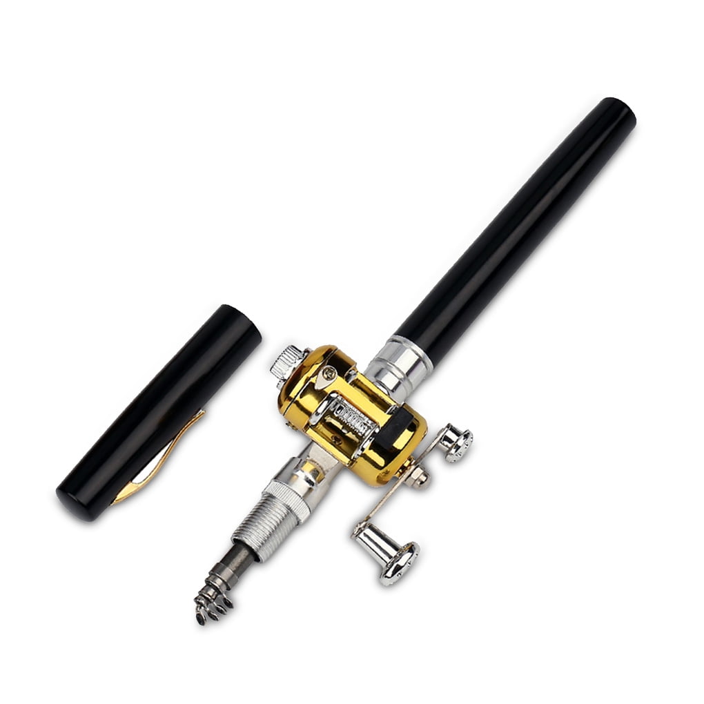 TureClos Pen Shaped Fishing Rod Mini Portable Aluminum Alloy Telescopic