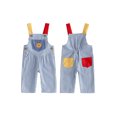 thumbnail image 2 of RUINIXCW Toddler Baby Boy Striped Jumpsuits Embroidery Sleeveless Overall Pants, 2 of 8