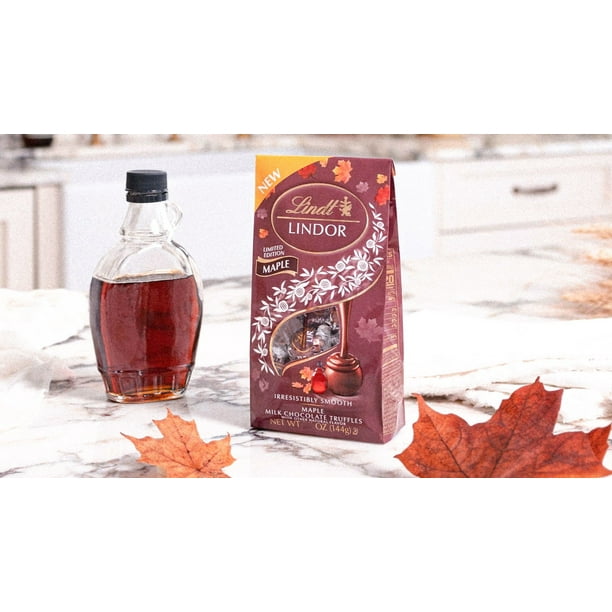 Lindt Lindor Milk Chocolate Maple Truffles, Limited Edition, 21.2 oz