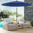 thumbnail image 2 of Costway 9 FT Patio Round Market Umbrella with Push Button Tilt, Crank Handle, Vented Top Navy, 2 of 10