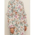 thumbnail image 5 of Beige - Floral - Crew neck - Unlined - Viscose - Dress - Refka, 5 of 5