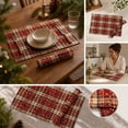 thumbnail image 6 of Christmas Plaid Placemats Place Mats Check Placemat Table Mats Decorative Kitchen Table Placemats, 6 of 7