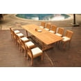 thumbnail image 4 of Grade-A Teak Dining Set: 10 Seater 11 Pc: 118" Double Extension Mas Rectangle Trestle Leg Table And 10 Lagos Armless Chairs WholesaleTeak #WMLG21, 4 of 4